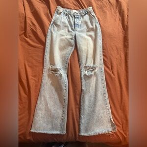 KanCan Light Blue Distressed Flare Jeans